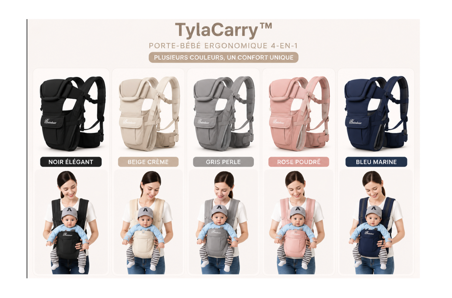 Porte-Bébé Ergonomique 4-en-1 - TylaCarry