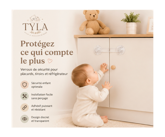 Kit de Verrous de Sécurité pour Placards et Tiroirs - TylaSafe | TYLA