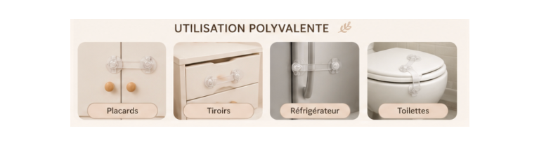 Kit de Verrous de Sécurité pour Placards et Tiroirs - TylaSafe | TYLA
