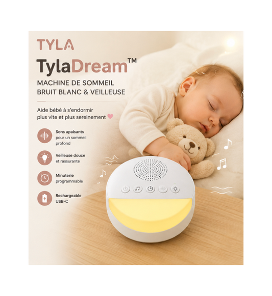 Veilleuse Apaisante & Bruit Blanc Bébé - TylaDream™